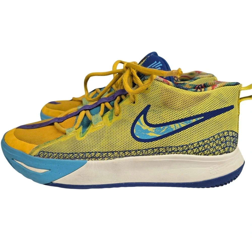 Nike Kyrie Flytrap 6 Kids Basketball Shoes Size Y7 Citron Tint Blue DQ8094-700